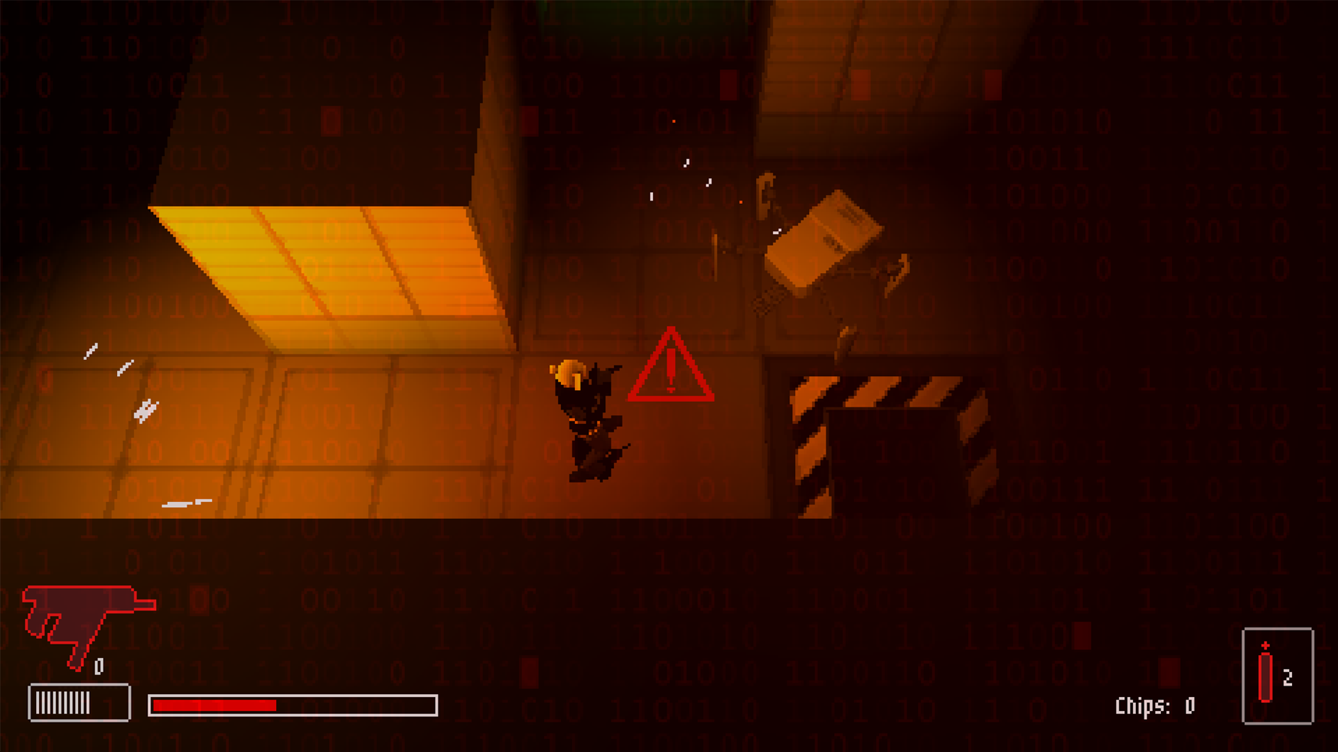candela girl shooting robot